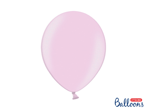 Spēcīgi baloni 30 cm, metāla konfektes rozā (1 pkt / 100 gab.)