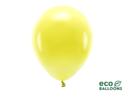 Eko baloni 30 cm pasteļi, dzelteni (1 gab. / 100 gab.)