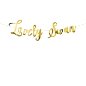 Баннер Lovely Swan, зеркальное золото, 64x21.3см