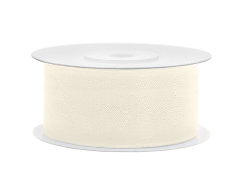 Chiffon Ribbon, light cream, 38mm/25m