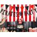 Banner Pirates Party, melns, 14x100cm