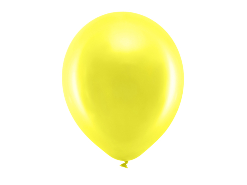 Varavīksnes baloni 30 cm metāliski, dzelteni (1 gab. / 100 gab.)