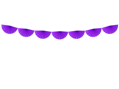 Tissue garland Rosettes, violet, 3m Tissue garland Rosettes, violet, 3m
