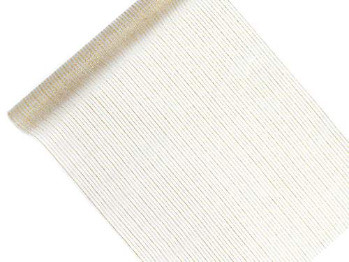 Apdrukāta organza, balta, 0,48 x 9m