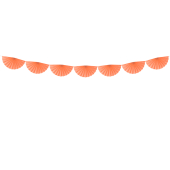 Tissue garland Rosettes, peach, 3m