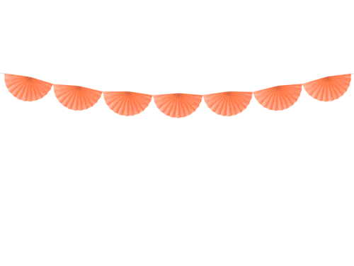 Tissue garland Rosettes, peach, 3m