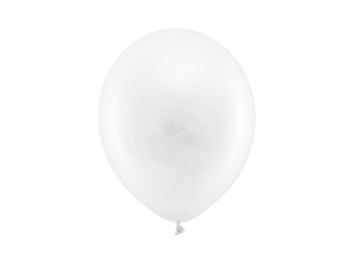 Varavīksnes baloni 23 cm pasteļi, balti (1 gab. / 100 gab.)
