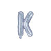 Folija balona burts "K", 35 cm, hologrāfisks