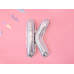 Folija balona burts "K", 35 cm, hologrāfisks
