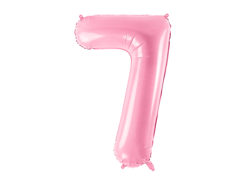 Folija balonu numurs '' 7 '', 86cm, rozā