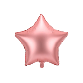 Folija balons Star, 48cm, rozā zelts