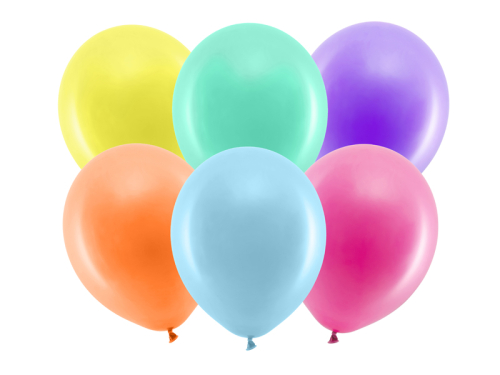 Varavīksnes baloni 30 cm pastelis, sajauc (1 gab. / 100 gab.)