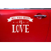 Wedding day car sticker - All you need is love, 33x45cm