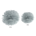 Audu papīra pompons, pelēks, 35cm Audu papīra pompons, pelēks, 35cm
