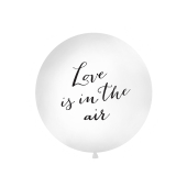 Milzu balons 1 m, Mīlestība ir gaisā, balta