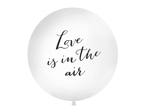 Milzu balons 1 m, Mīlestība ir gaisā, balta
