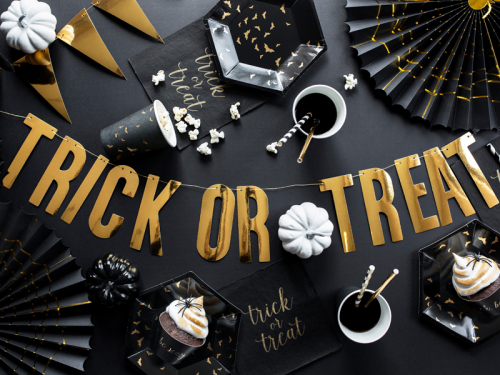Баннер Trick or Treat, золото, 12 x 80 см