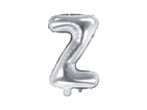 Foil Balloon Letter "Z", 35cm, silver