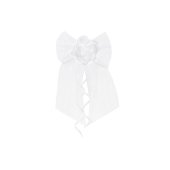 Bows with a rose, white, 18cm (1 pkt / 2 pc.)