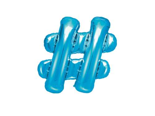 Folija balons #, 35cm, zils Folija balons #, 35cm, zils