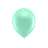 Varavīksnes baloni 30 cm metāliski, piparmētra (1 gab. / 100 gab.)