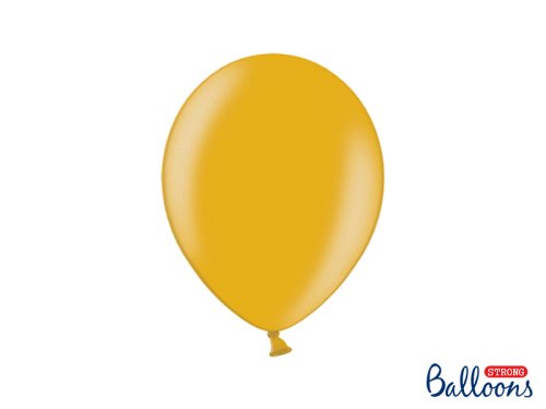 Spēcīgi baloni 27 cm, metālisks zelts (1 gab. / 50 gab.)