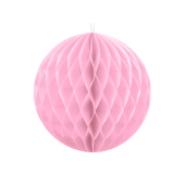 Сотовый шар, светло-розовый, 10см