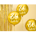 Воздушный шар из фольги на 80 лет, золото, 45см