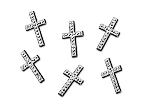 Izgreznojumi Krusts, sudrabs, 27mm (1 pkt / 25 gab.)