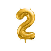Folija balonu numurs '' 2 '', 86cm, zelts