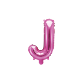 Folija balona burts &quot;J&quot;, 35cm, tumši rozā