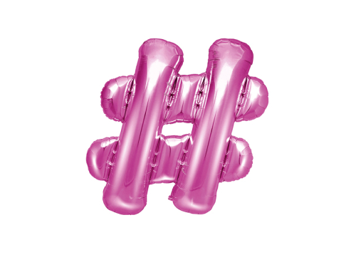 Folija balons #, 35cm, tumši rozā