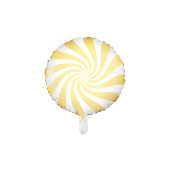 Folija balonu konfektes, 35 cm, gaiši dzeltenas