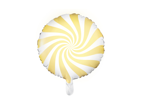 Folija balonu konfektes, 35 cm, gaiši dzeltenas