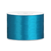 Satin Ribbon, turquoise, 50mm/25m