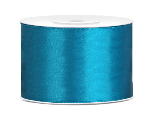 Satin Ribbon, turquoise, 50mm/25m Satin Ribbon, turquoise, 50mm/25m