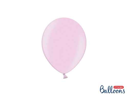 Spēcīgi baloni 12 cm, metāla konfektes rozā (1 pkt / 100 gab.)