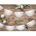 Garland dvielis, balts, 1,83 m