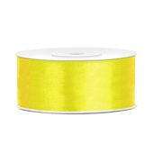 Satin Ribbon, yellow, 25mm/25m (1 pc. / 25 lm)