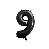 Folijas balonu numurs '' 9 '', 86cm, melns