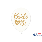 Balloons 30cm, Bride to be, Crystal Clear (1 pkt / 50 pc.)