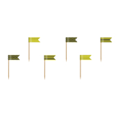 Cupcake Toppers Mini Flags Bee, микс, 7см (1 упаковка / 6 шт.)