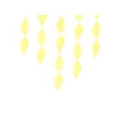 Гирлянда с бахромой из крепированной бумаги, желтая, 3м