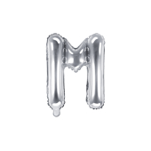 Воздушный шар из фольги Буква &quot;M&quot;, 35см, серебро