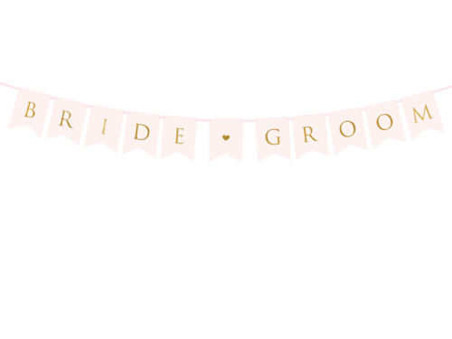 Баннер Bride Groom, светло-розовый, 15 x 155 см Баннер Bride Groom, светло-розовый, 15 x 155 см