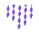 Гирлянда с бахромой из крепированной бумаги, фиолетовая, 3м