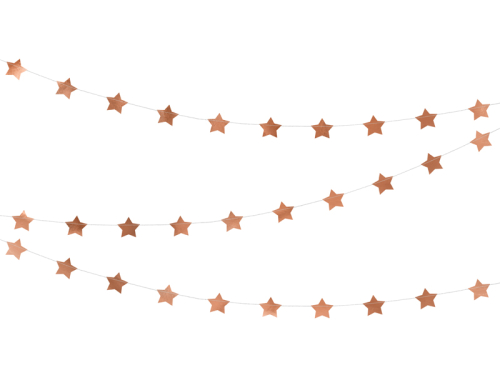 Garland Stars, rozā zelts, 3,6 m Garland Stars, rozā zelts, 3,6 m