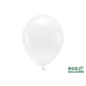 Eko baloni 30 cm pastelis, balts (1 gab. / 10 gab.)