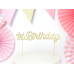 Cake topper 1st Birthday, gold