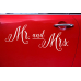 Wedding day car sticker - Mr. and Mrs. Wedding day car sticker - Mr. and Mrs.